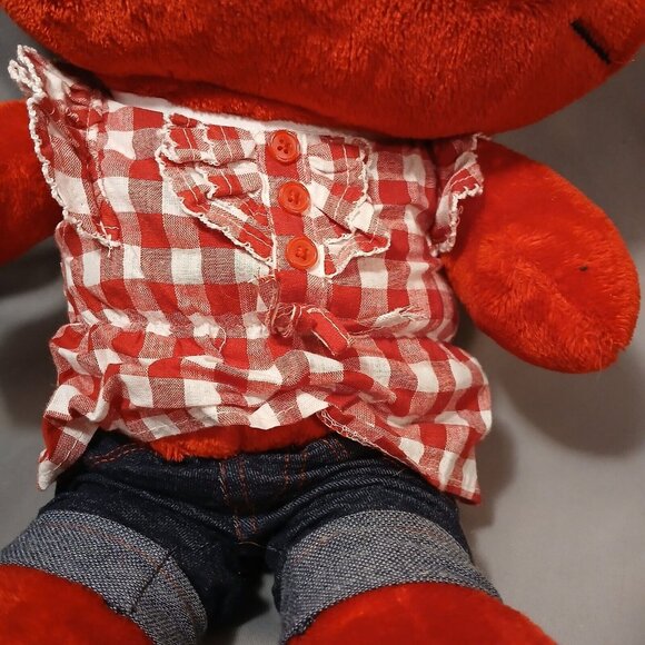 Hello Kitty Build-A-Bear BAB Sanrio Red Gingham Heart Limited Edition NO Bow TAG - Picture 2 of 14